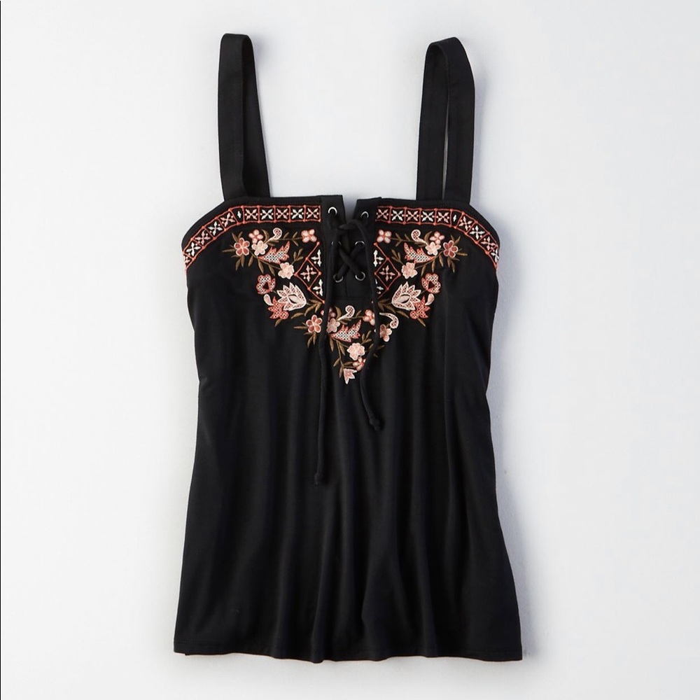 SOLD❗️NWT AEO Lace Up Tank Top